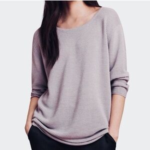 Aritzia Wilfred Blanchard Rib Knit Sweater in Lavender